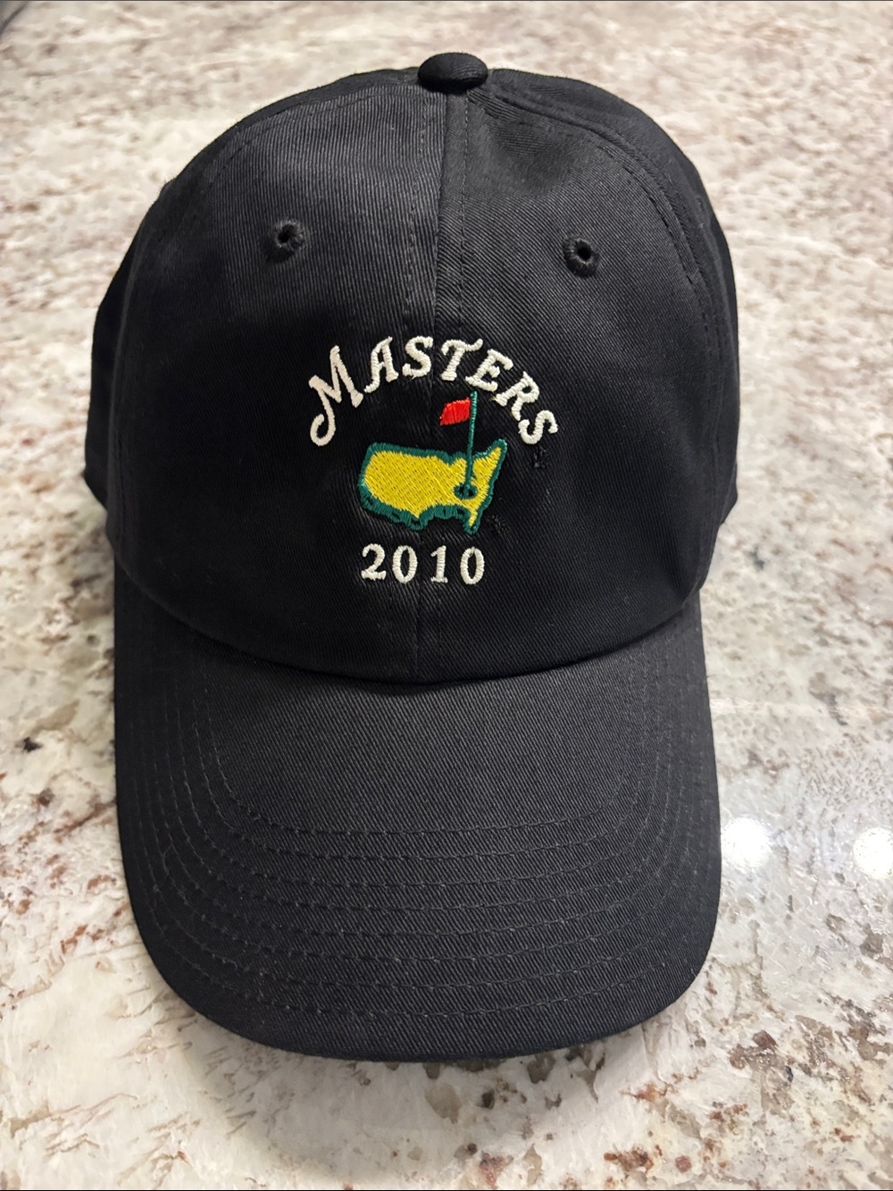 Black Masters 2010 Baseball Cap with Embroidered Logo. Like new condition.